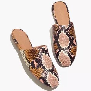 Madewell Mule Snake Embossed Leather